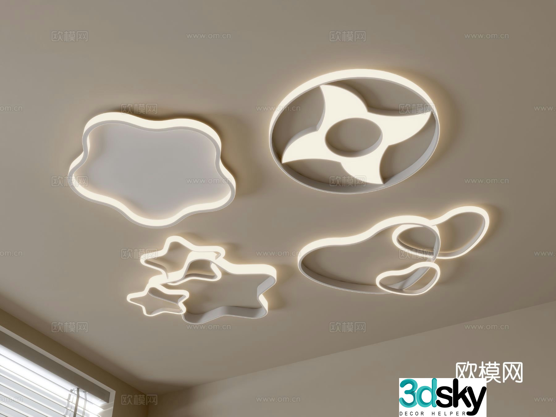 Modern ceiling lamp 3d model
