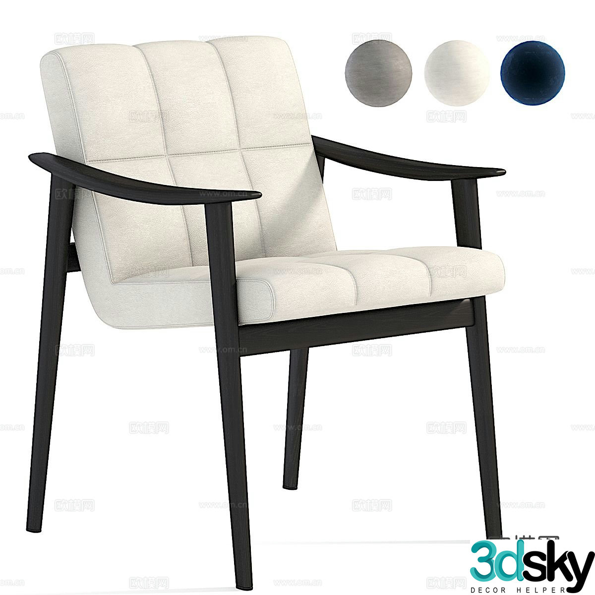 Modern chair dining chair 3d model
