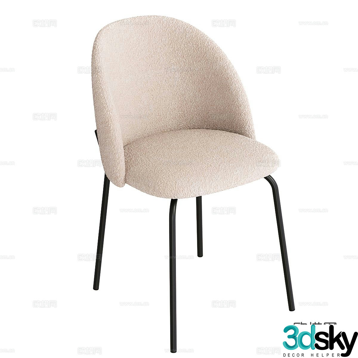 Modern simple single chair chair simple chair 3d model