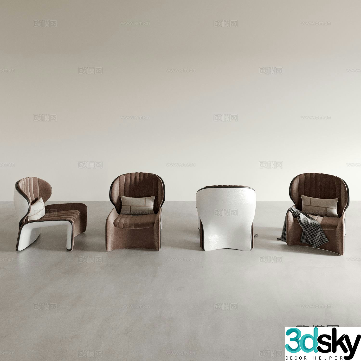 Italian chair dining chair 3d model