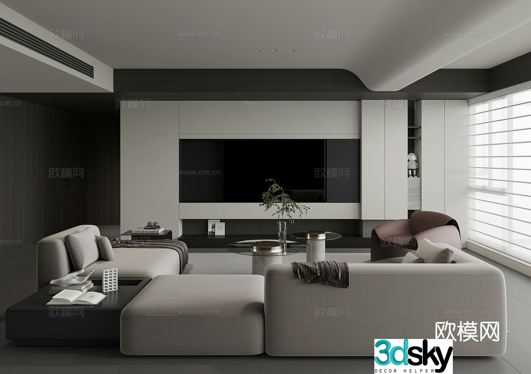 Modern living room 3d model