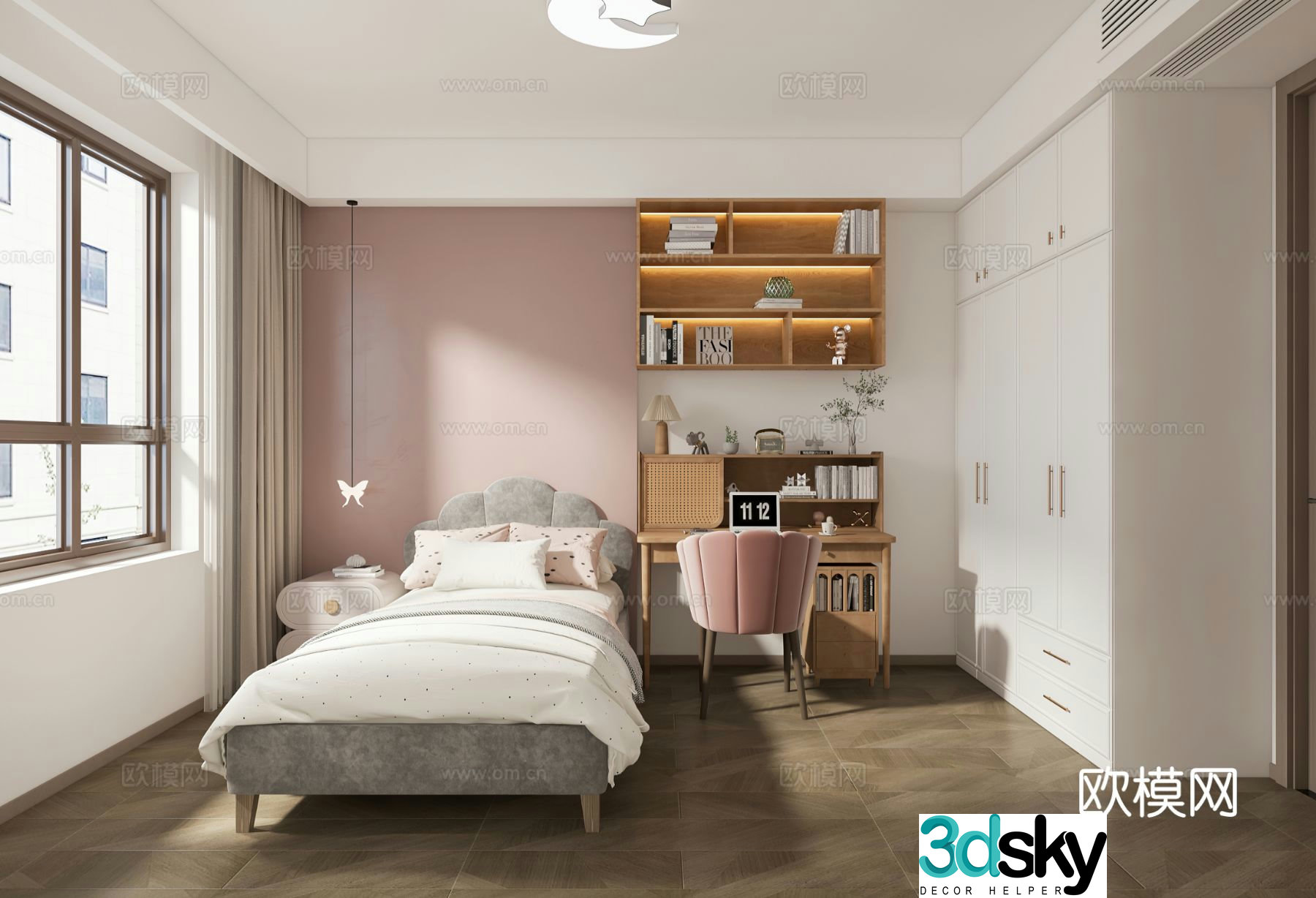 Modern children’s room daughter’s room 3d model