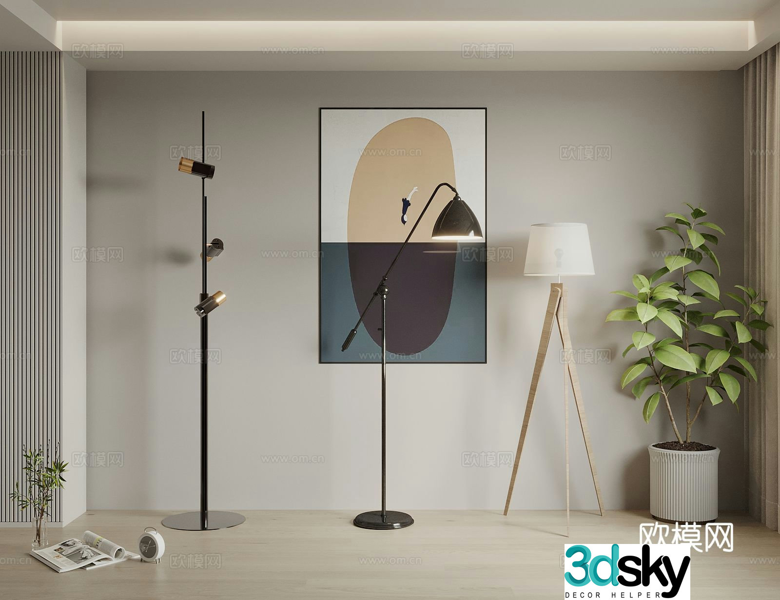 Creative floor lamp 3d model
