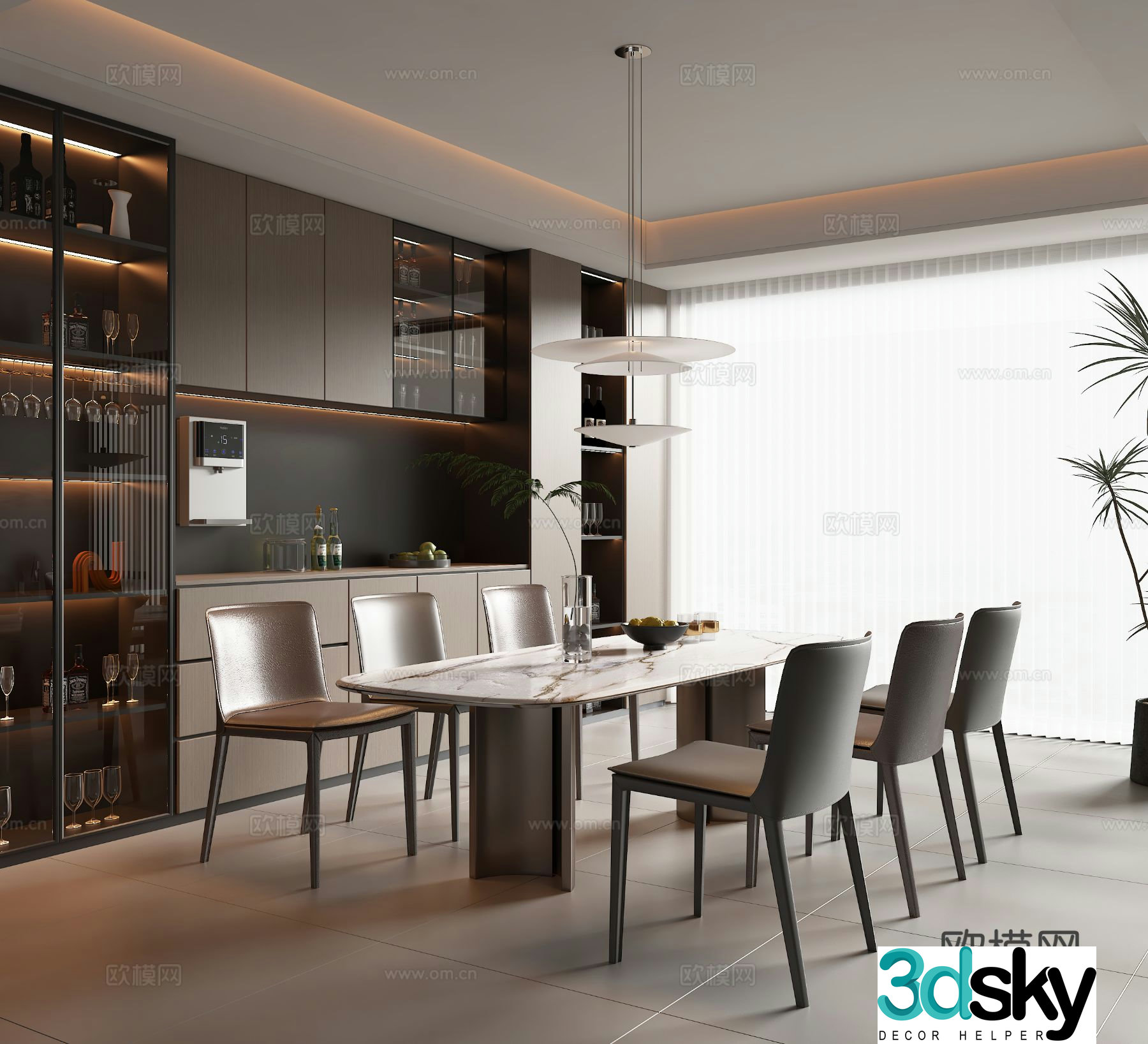 Italian restaurant 3d model