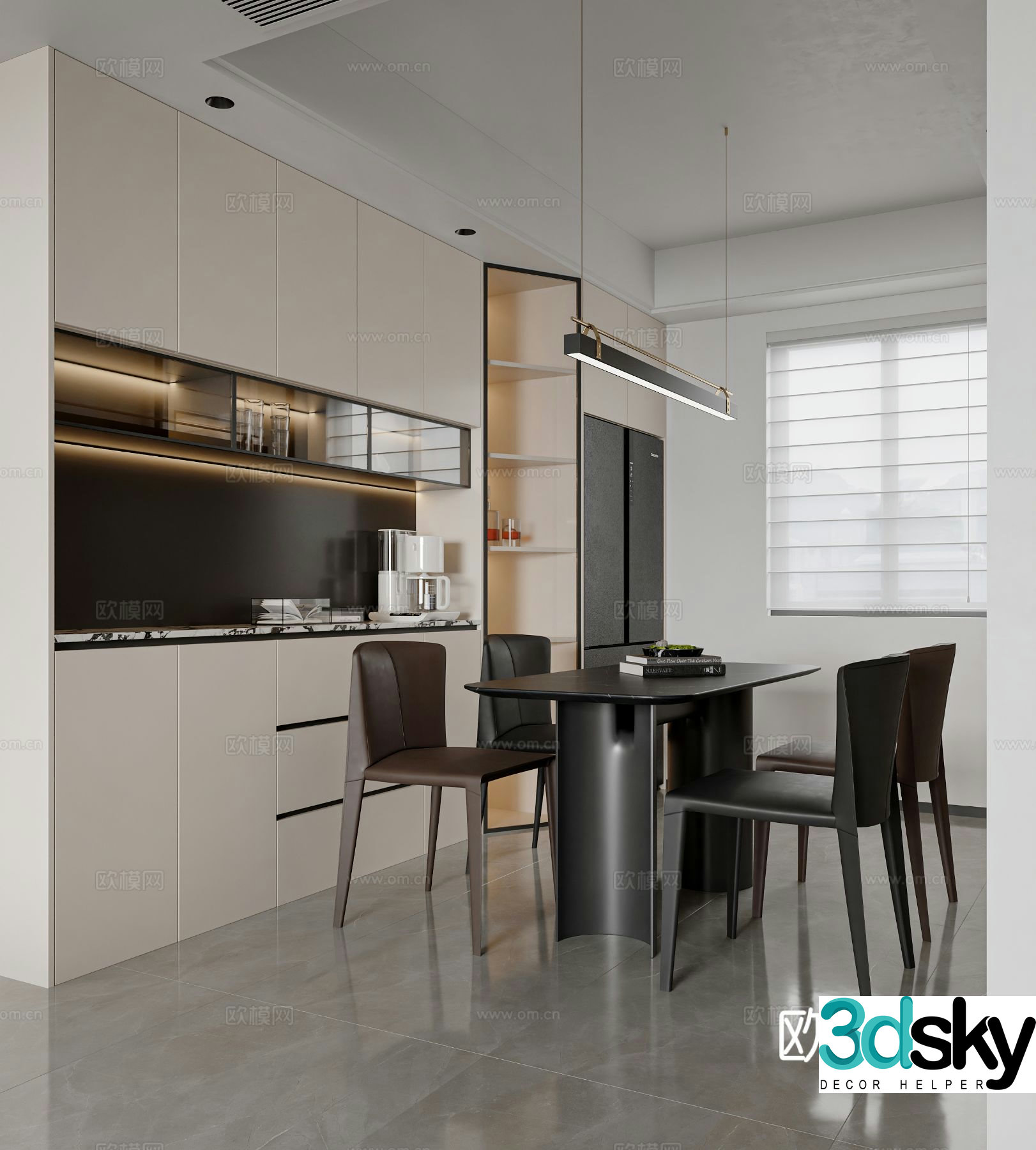 Modern restaurant 3d model