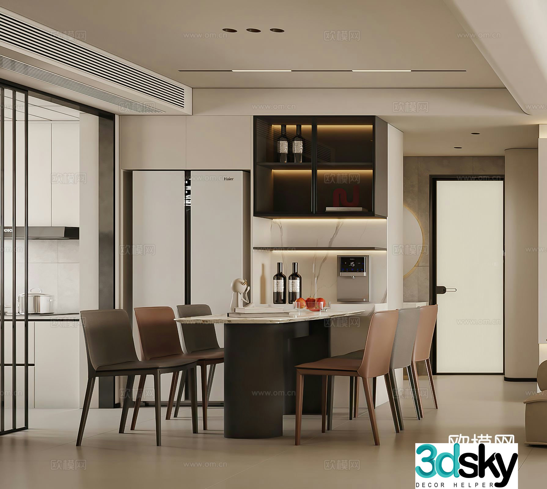 Modern restaurant 3d model