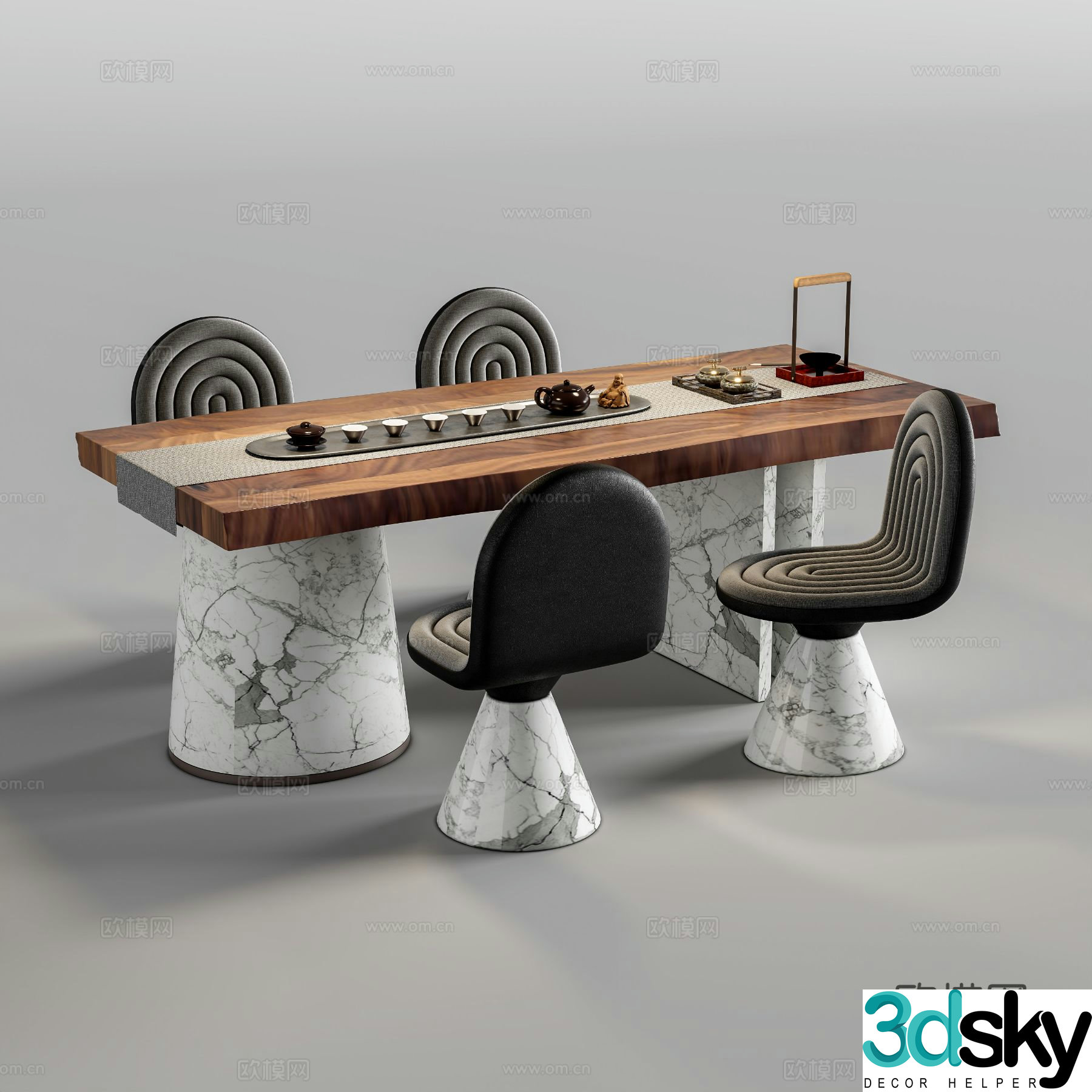 Wabi-sabi tea table tea table 3d model