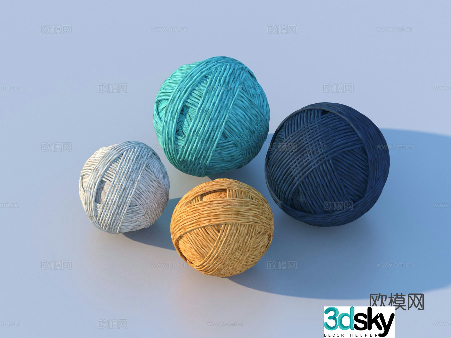 Yarn ball yarn ball 3d model