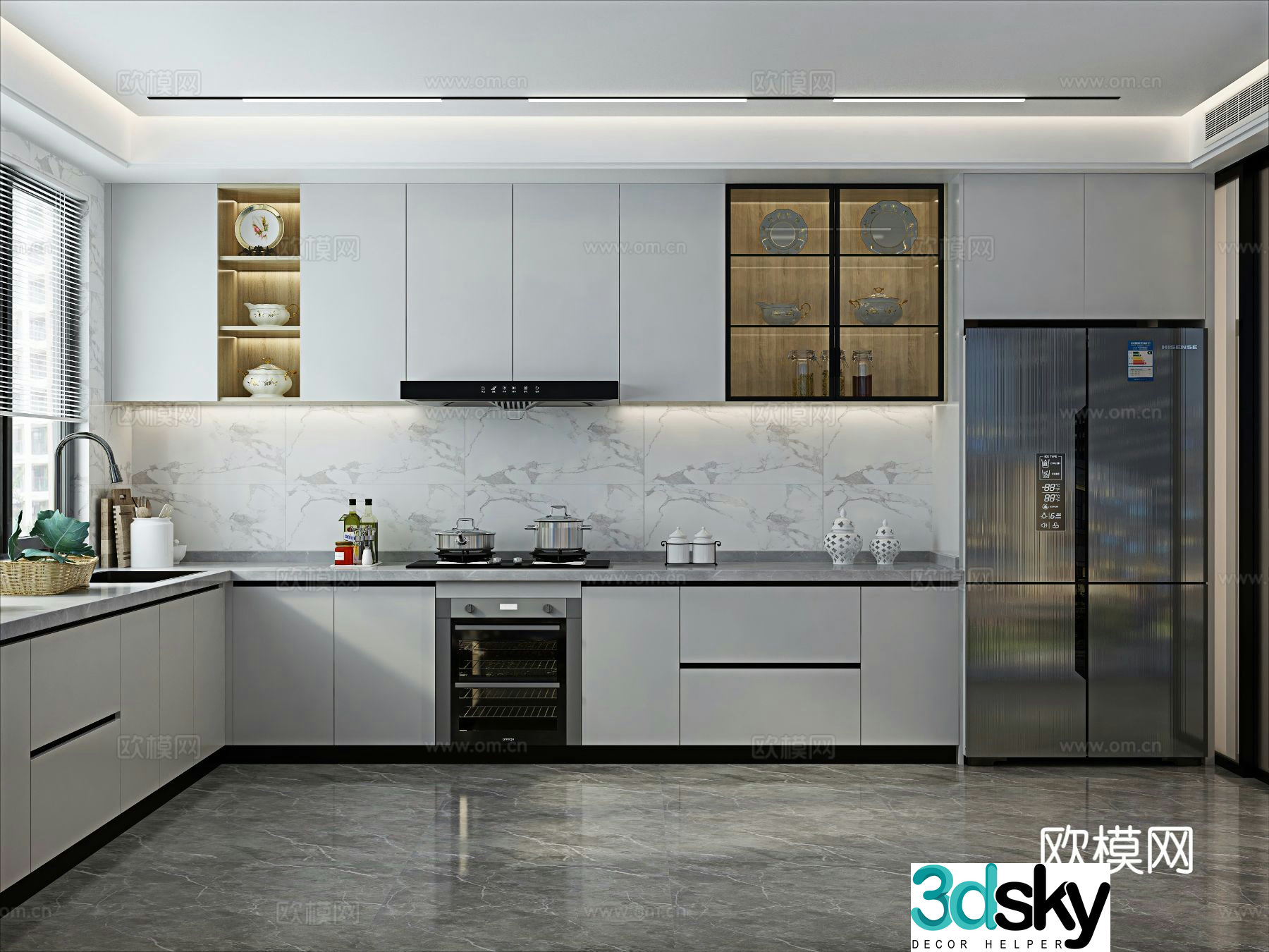 Modern kitchen 3d model