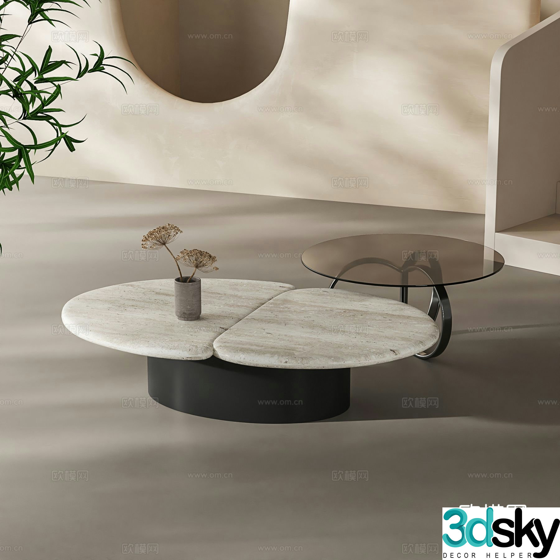 Modern coffee table 3d model