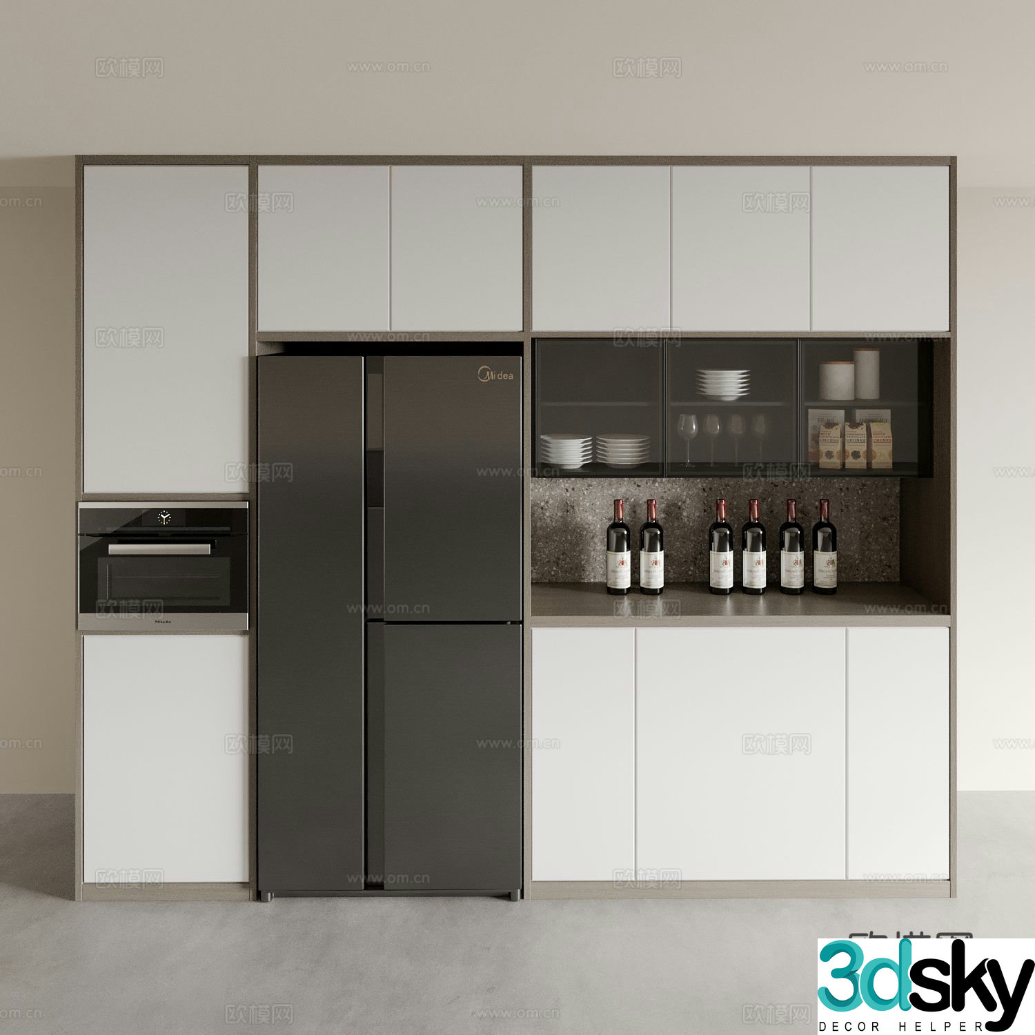 Modern sideboard 3d model