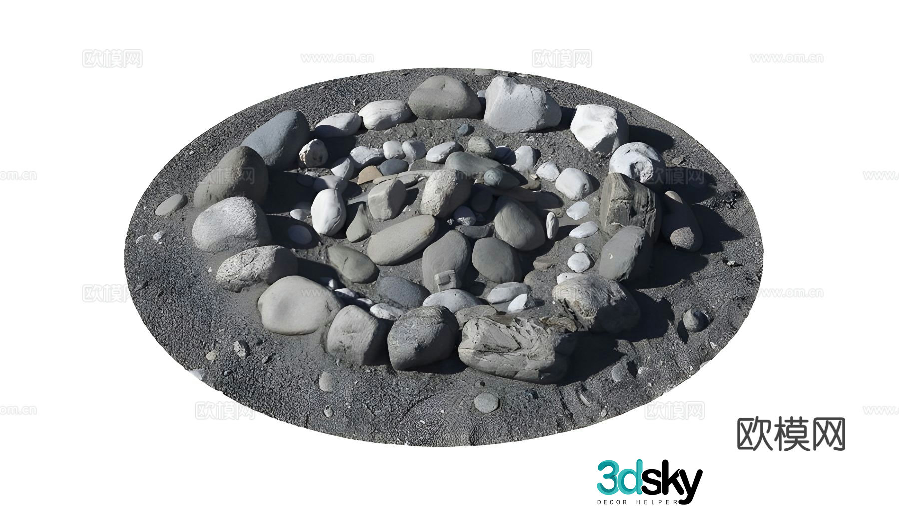 stone landscape stone stone 3d model