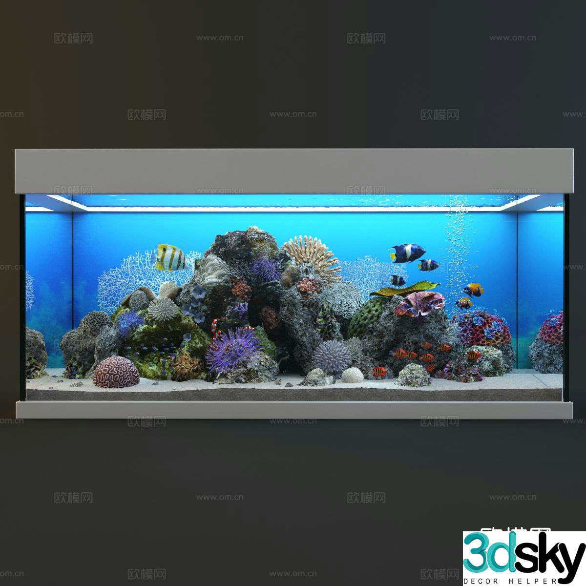 fish tank aquarium 3d model