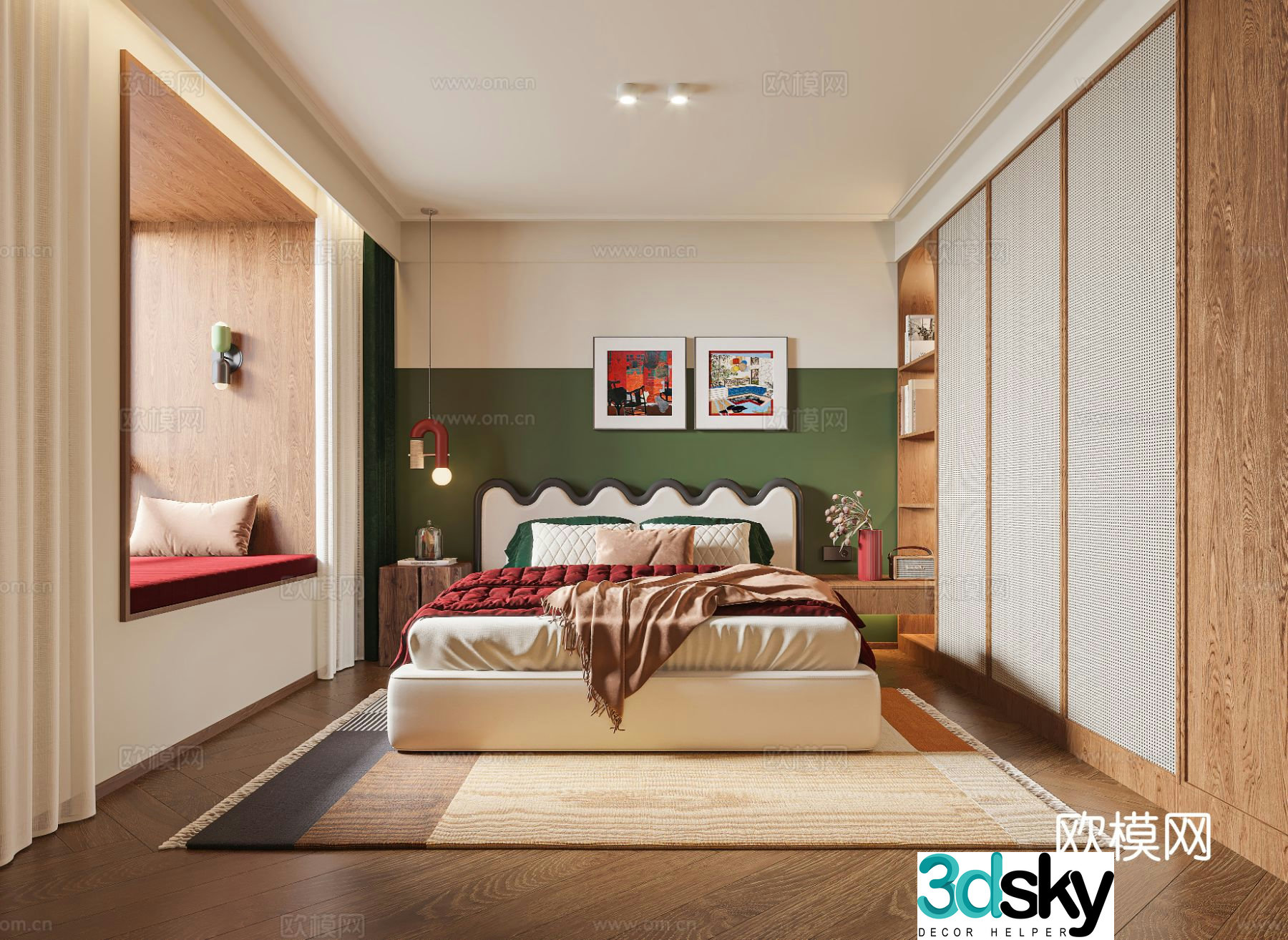 French bedroom master bedroom 3d model