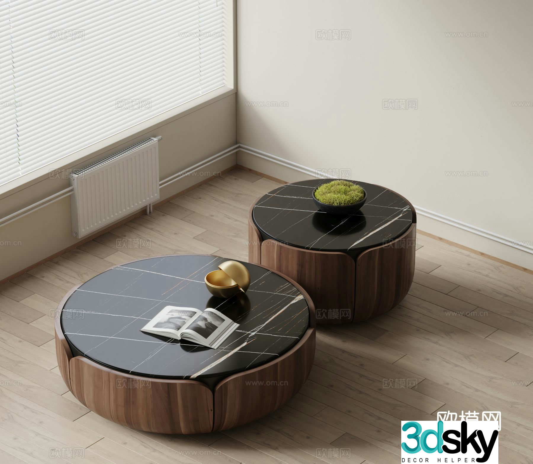 lemaire modern mother-in-law coffee table 3d model