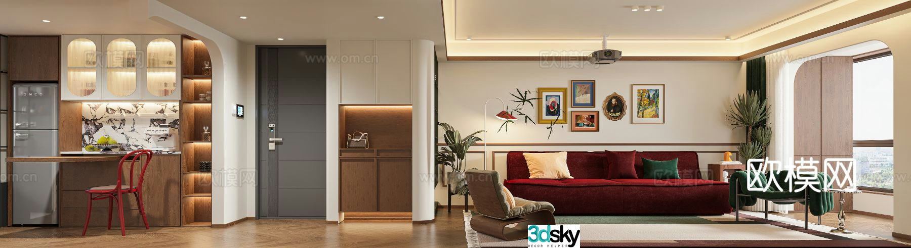 French restaurant 3d model