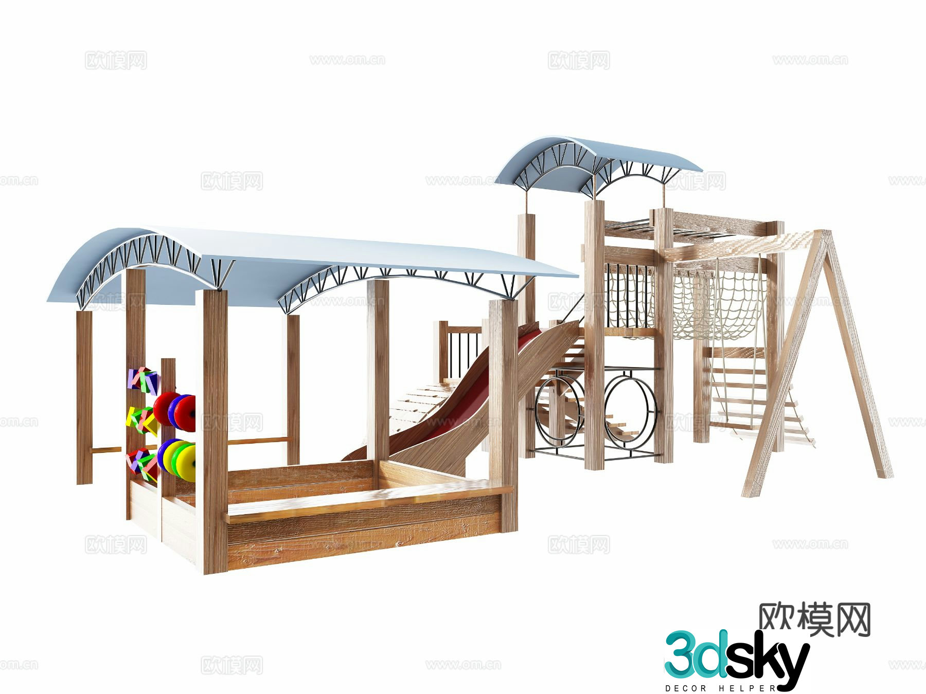 Kindergarten slide entertainment equipment 3D model