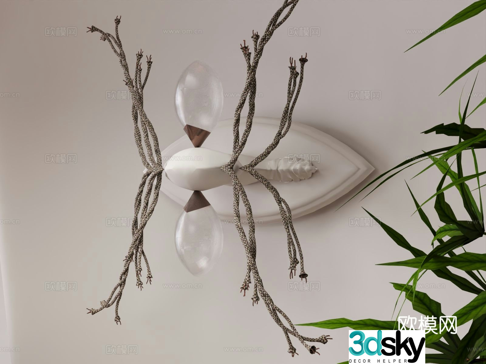 Medieval wall lamp artistic wall lamp 3d model