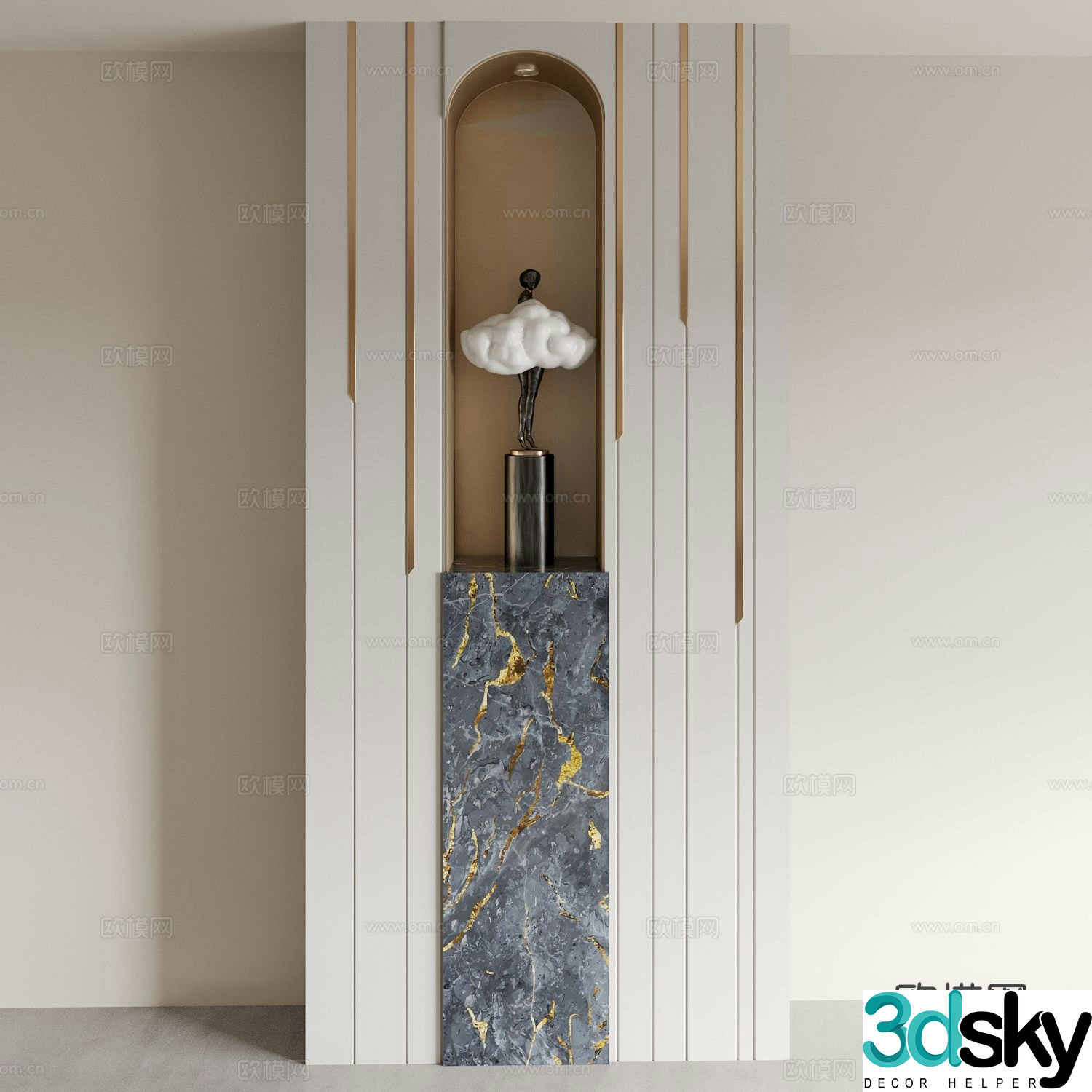 Entrance sculpture portrait sculpture abstract sculpture 3D model