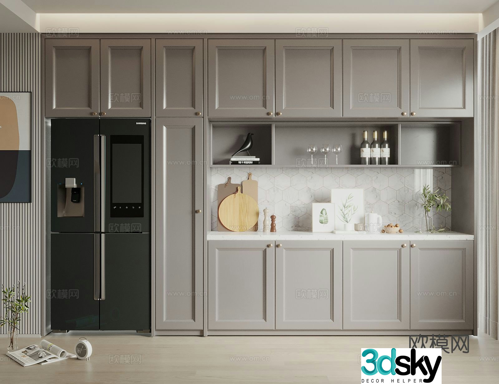 Modern sideboard 3d model