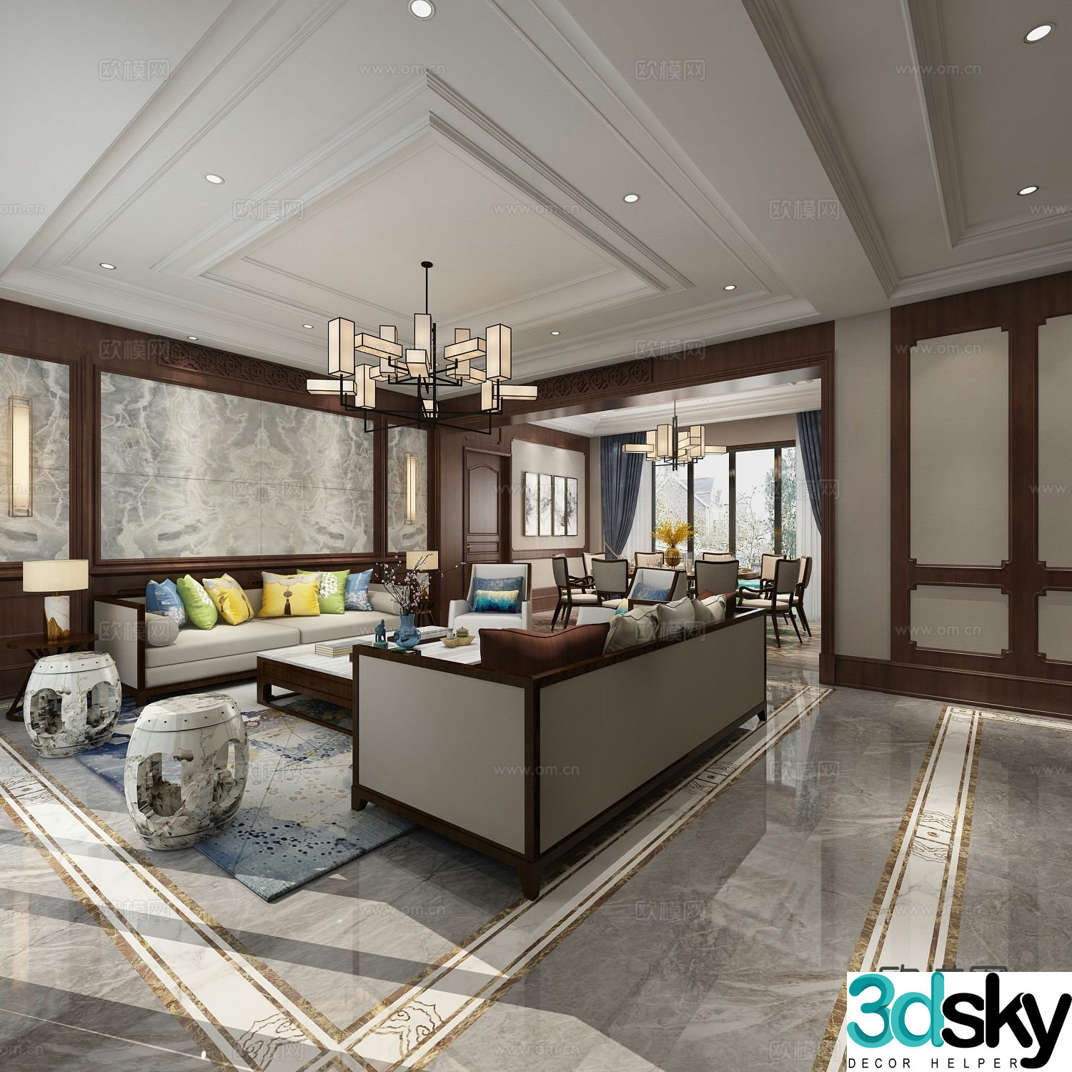 New Chinese restaurant 3D model