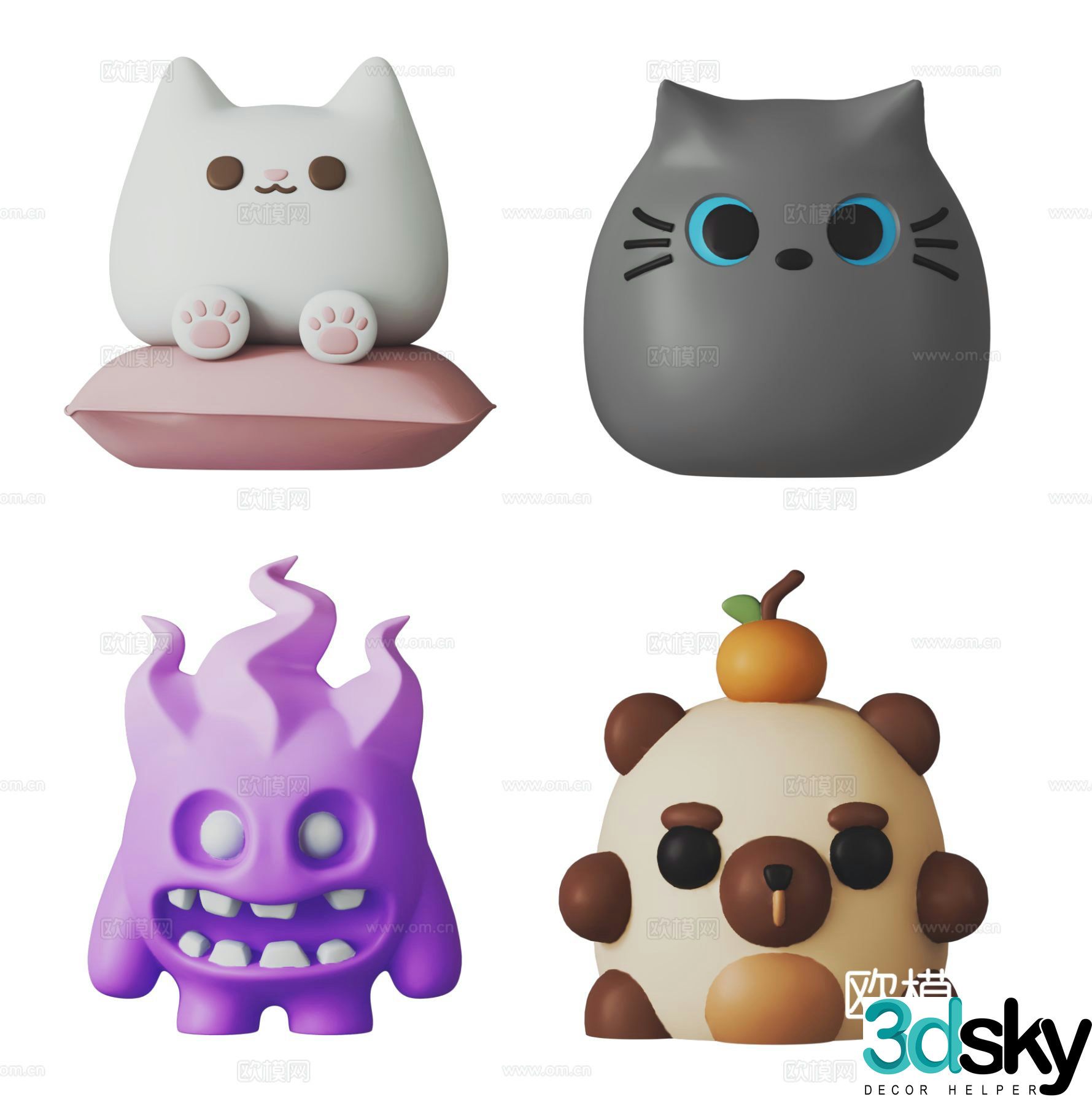 Children’s doll cartoon ornament 3d model