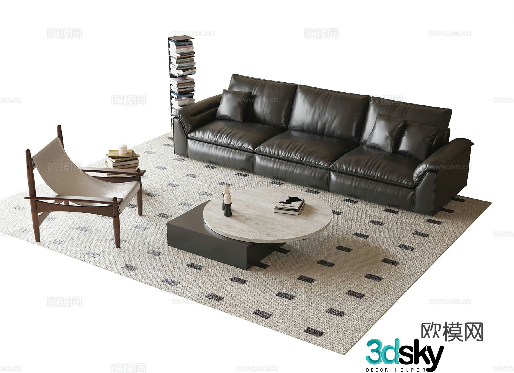 Medieval style modular sofa 3D model