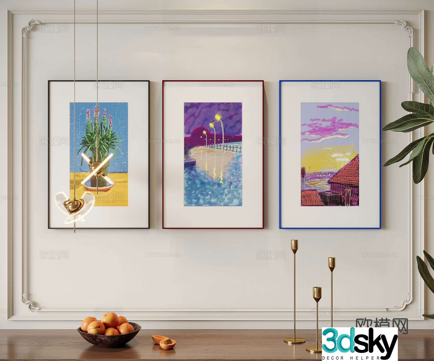 Decorative painting oil painting hanging painting 3d model