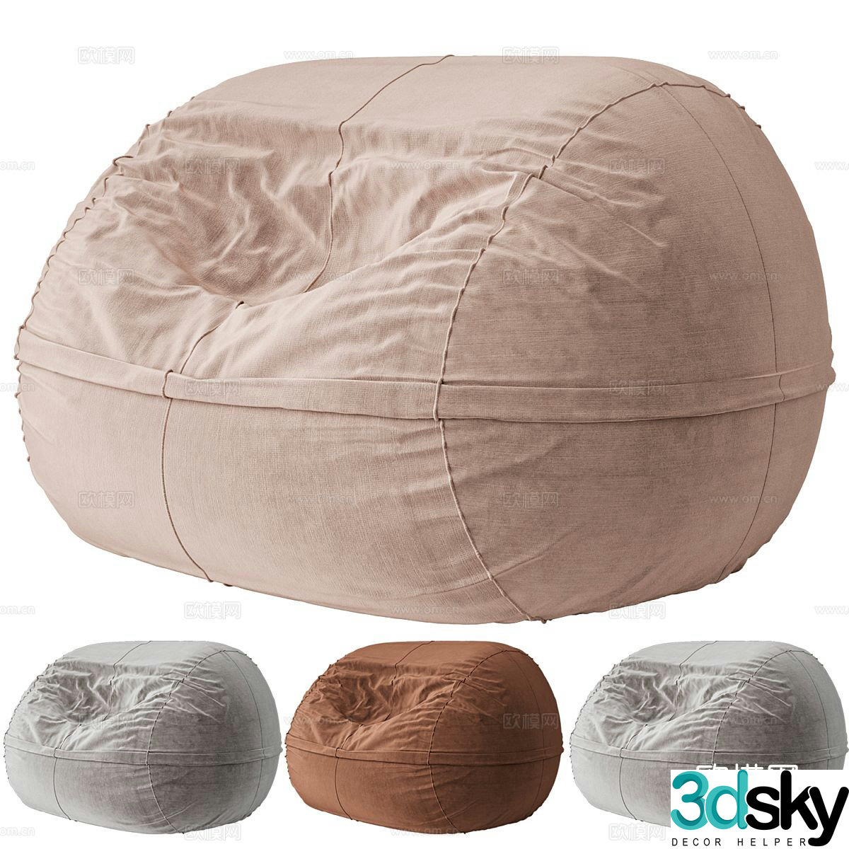 Bean bag sofa 3d model