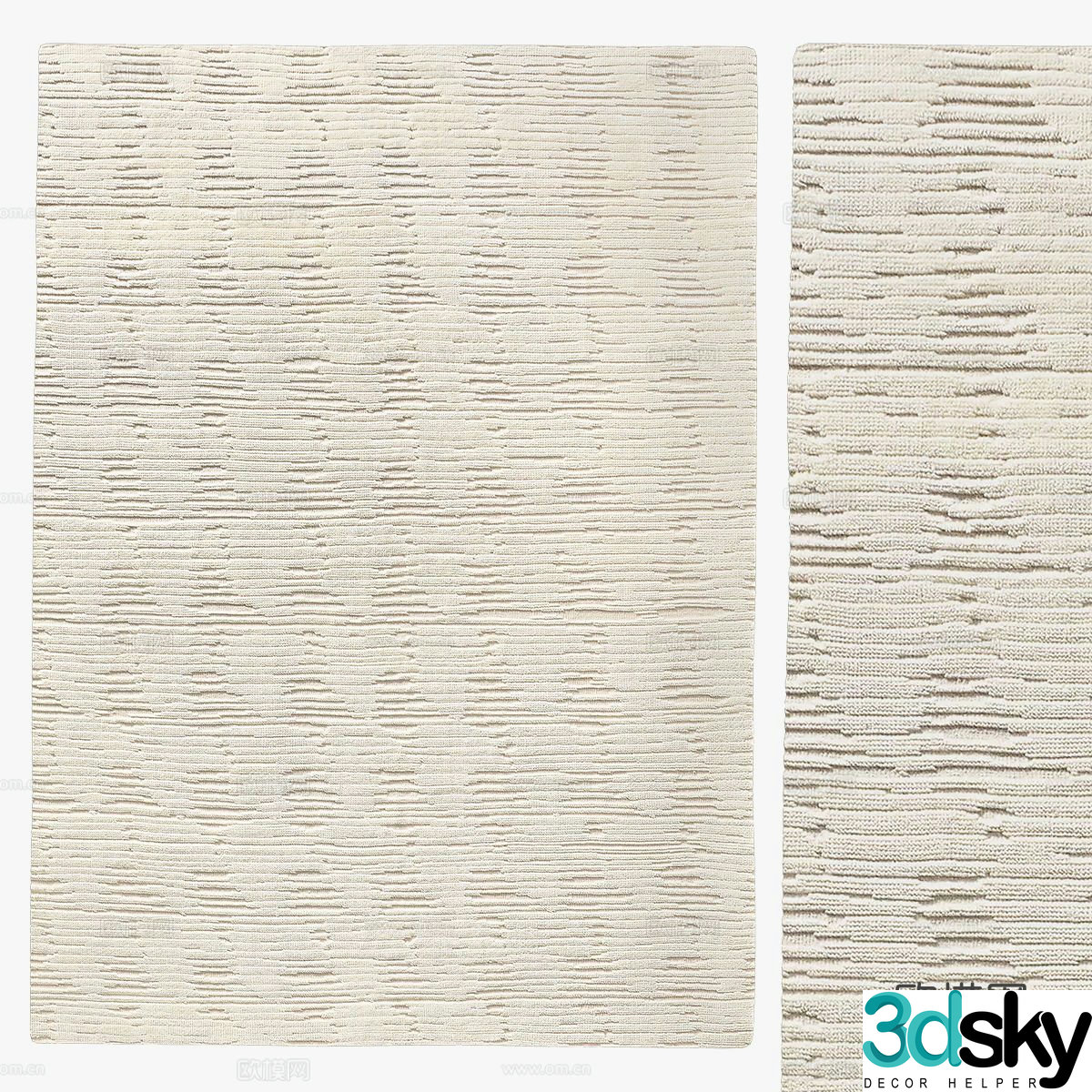 Square carpet fabric carpet 3d model