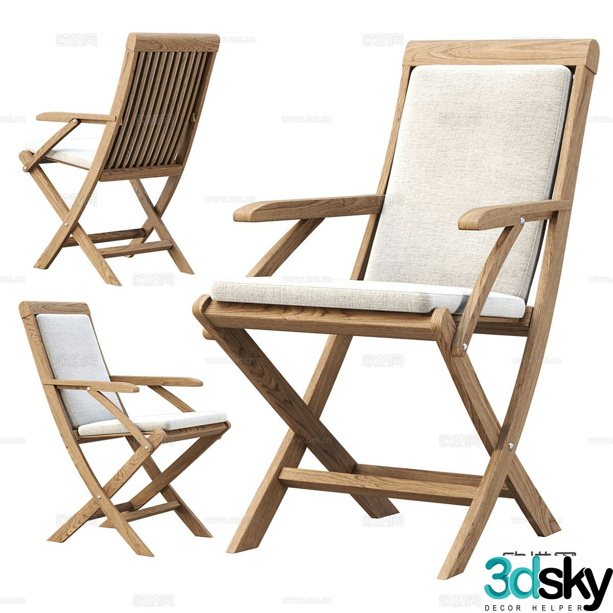 Single chair dining chair sofa chair 3d model