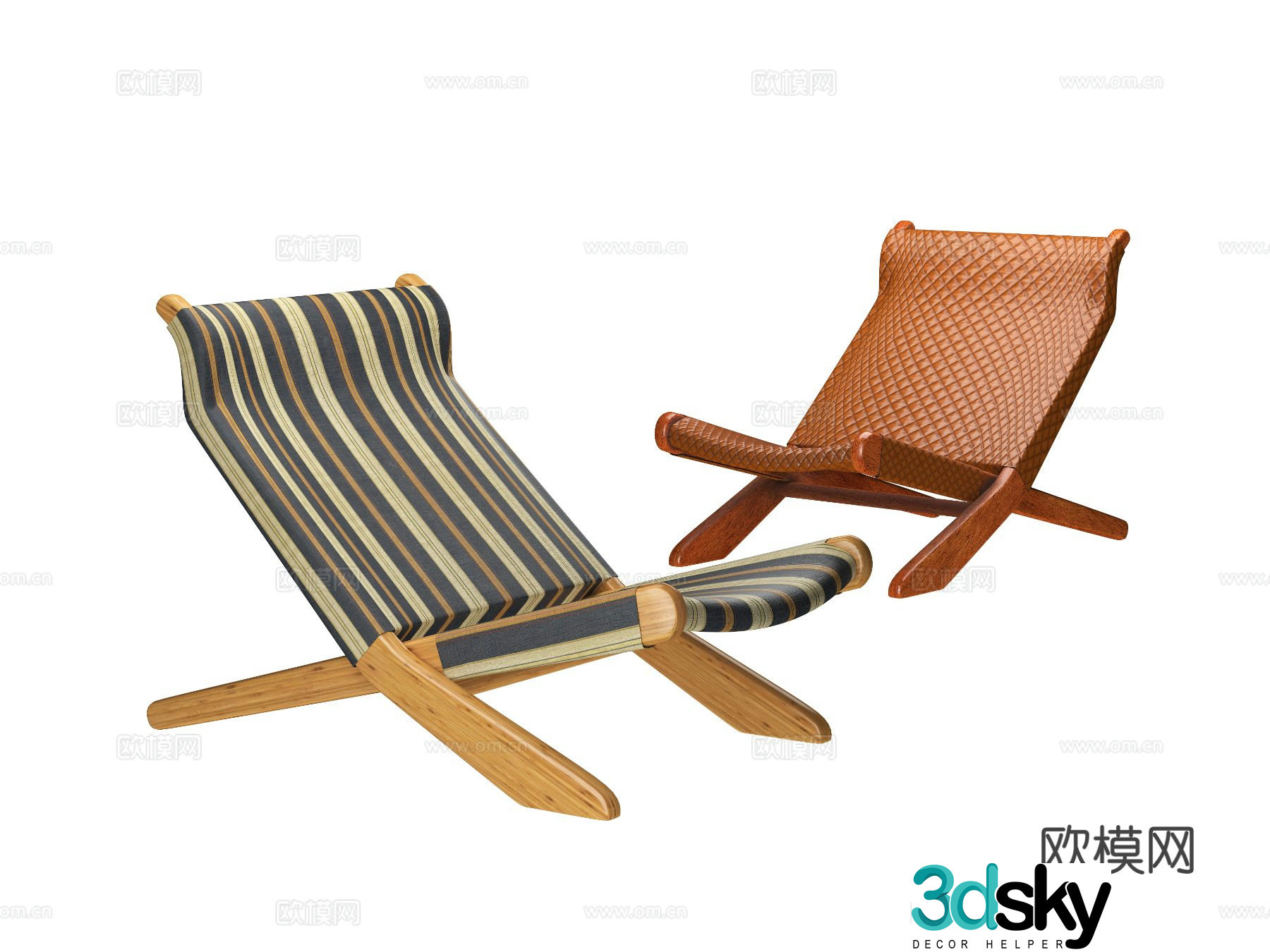 Modern chair leisure chair 3d model