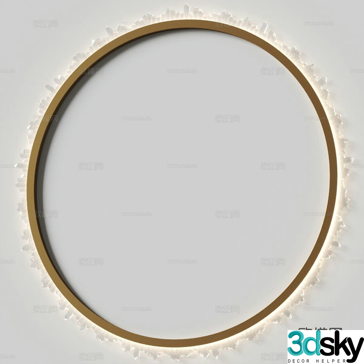 Light luxury wall lamp round wall lamp 3d model