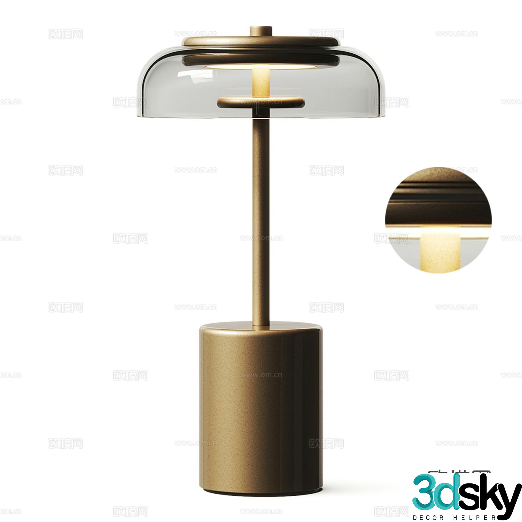 Light luxury table lamp 3D model