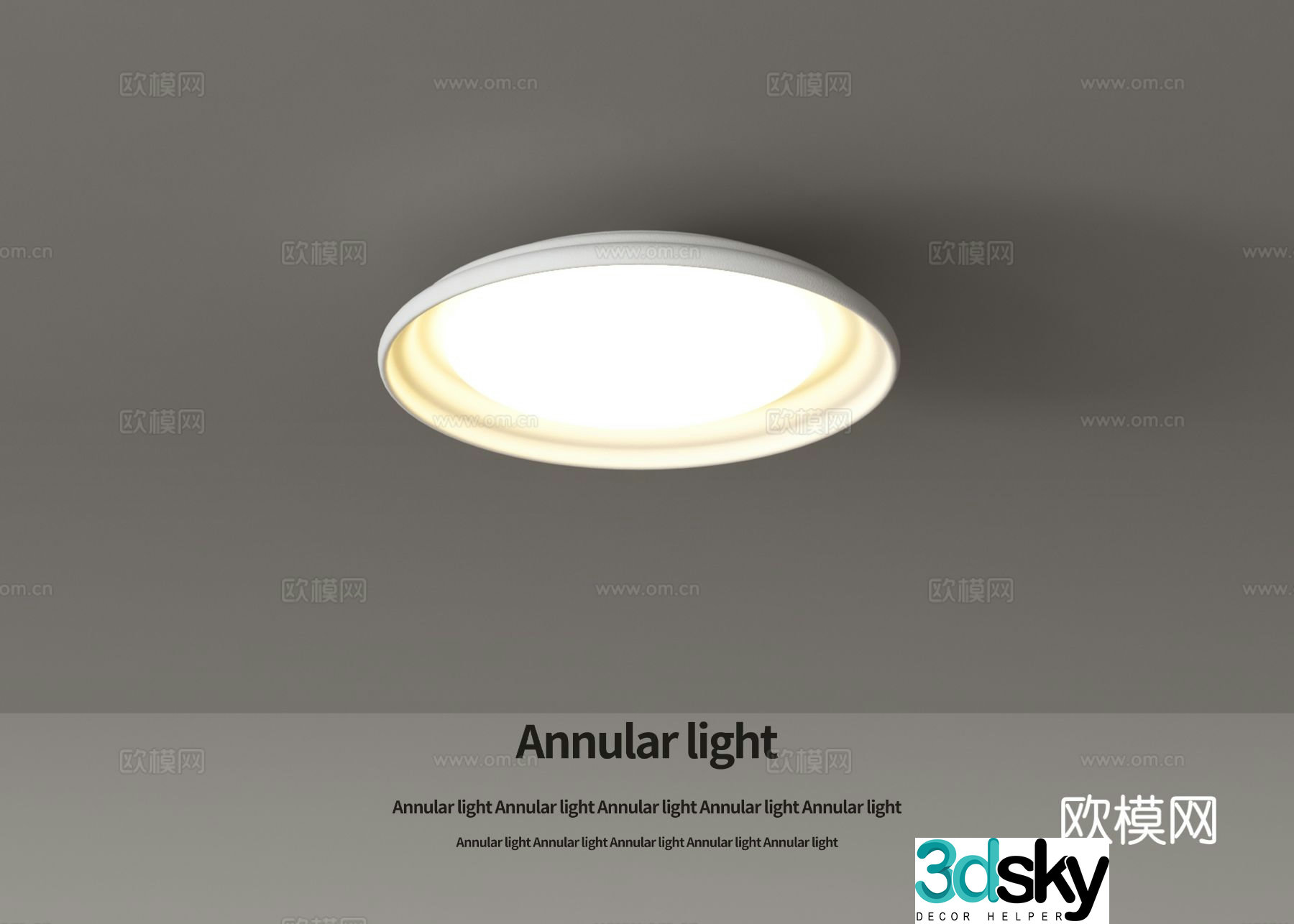 Round ceiling lamp living room lamp 3d model