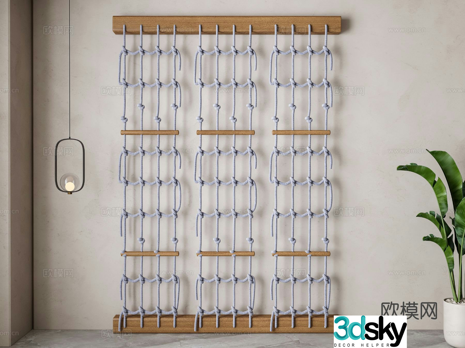 Nordic children's climbing net 3d model