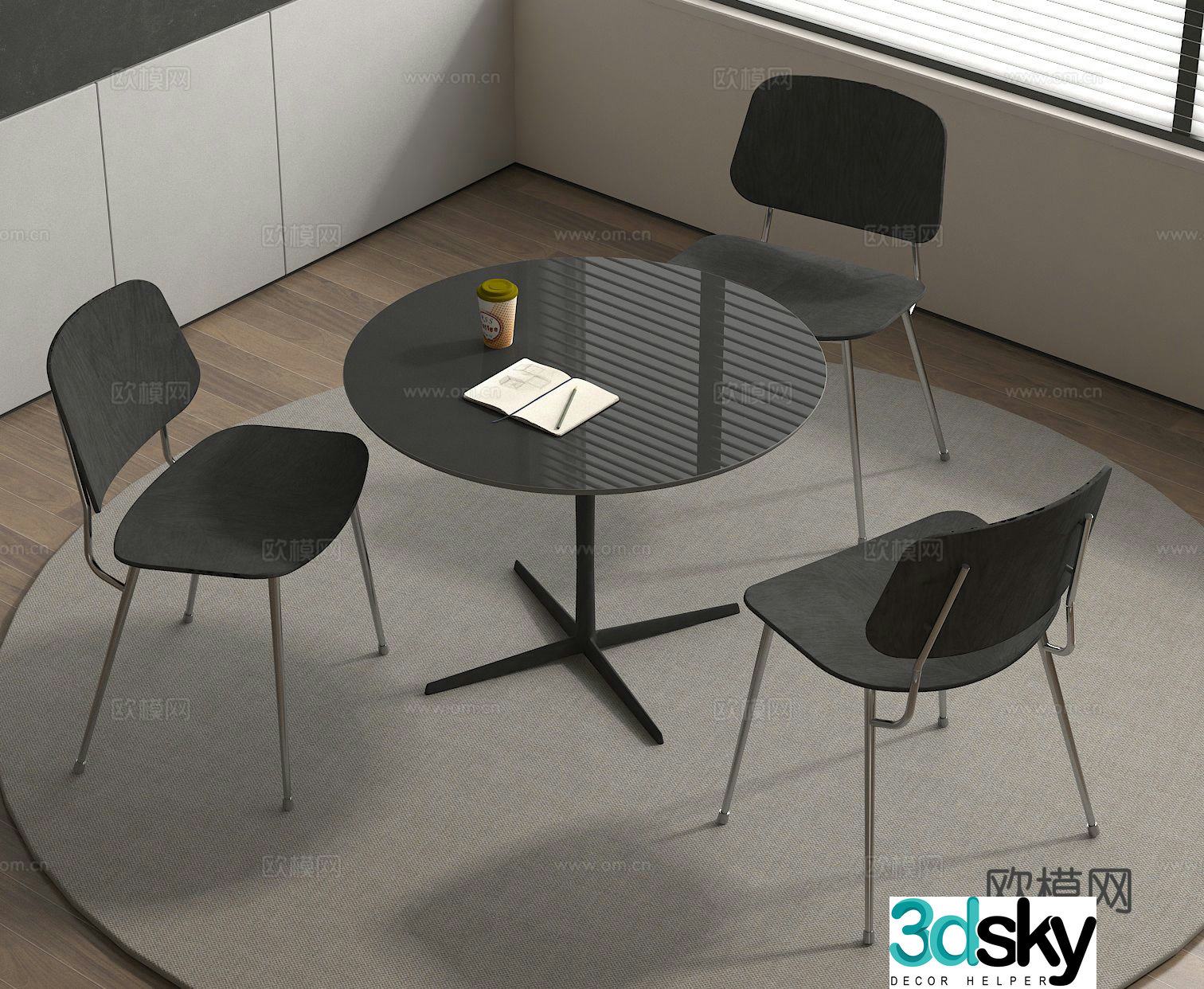 Negotiation tables and chairs leisure tables and chairs 3d model
