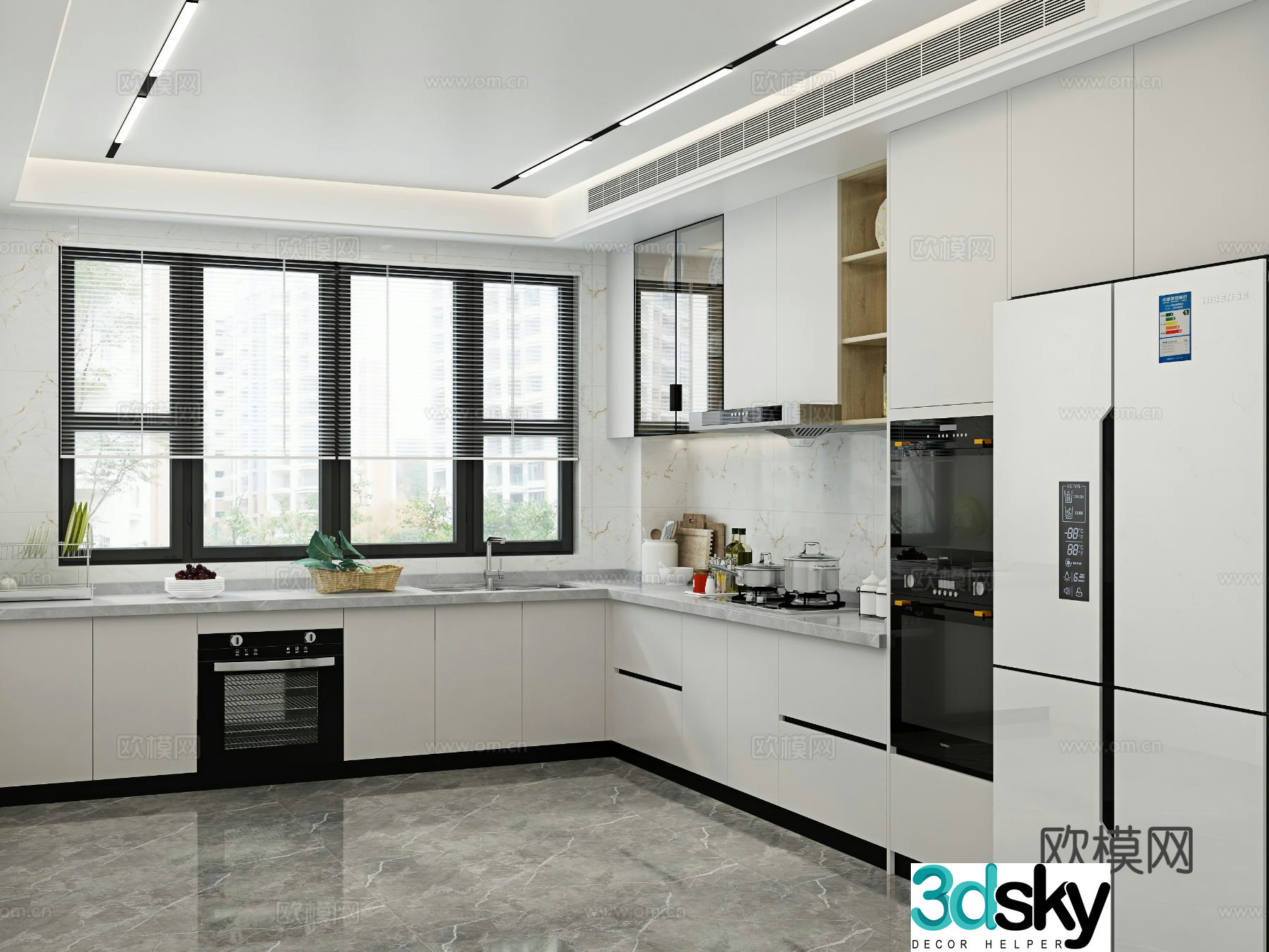 Modern kitchen 3d model