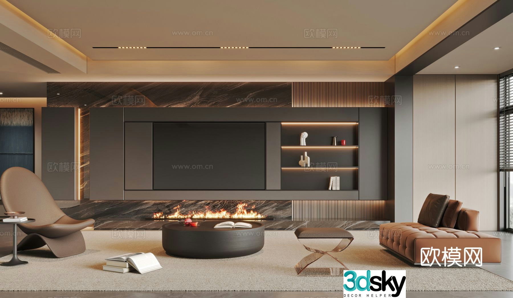 Italian living room 3d model