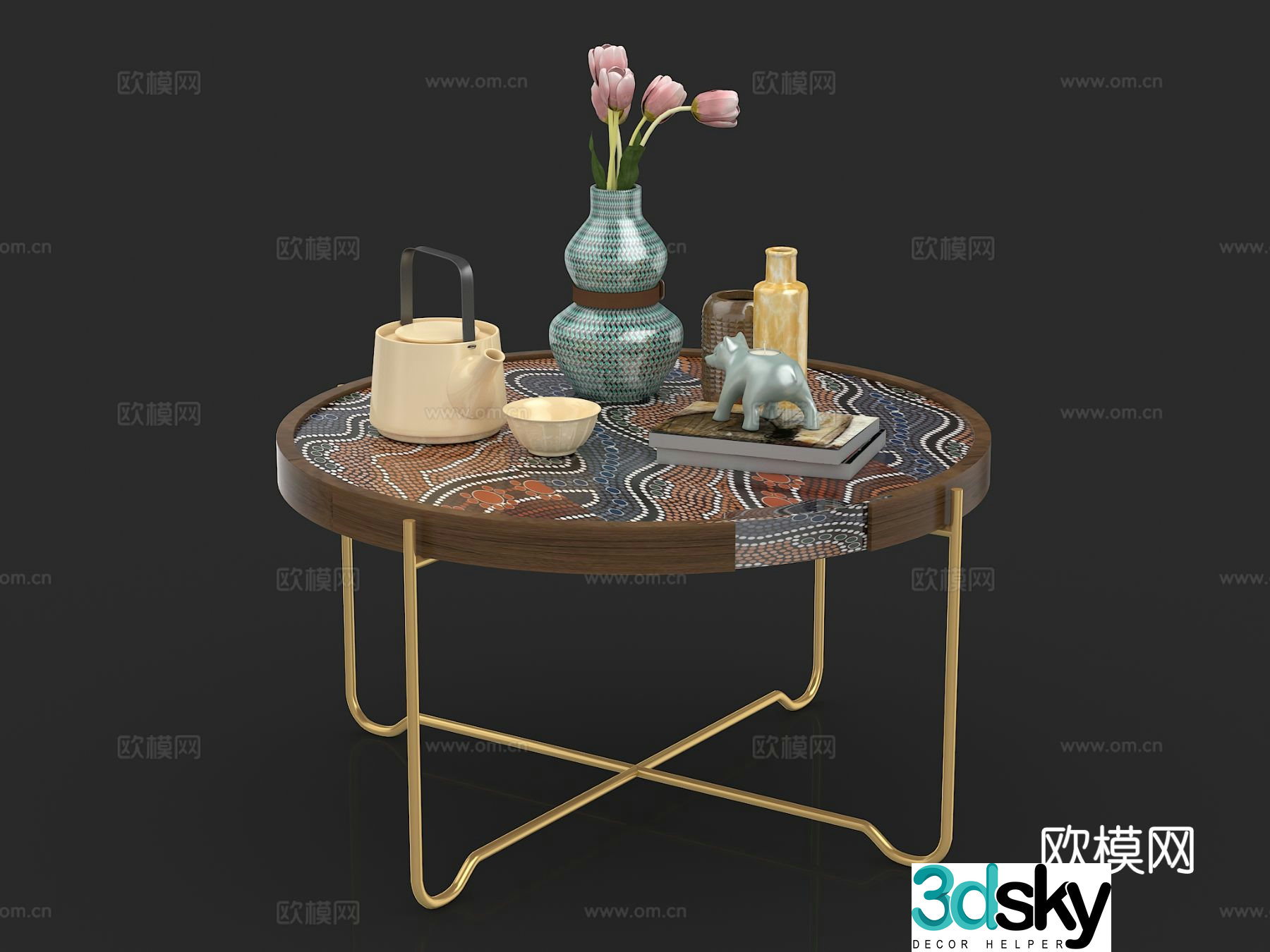 Wabi-sabi coffee table 3d model