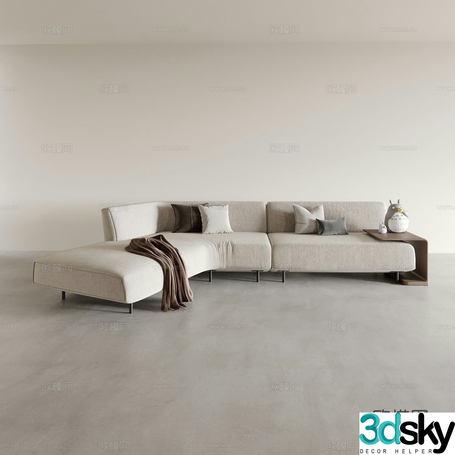 Special shaped sofa curved sofa 3d model