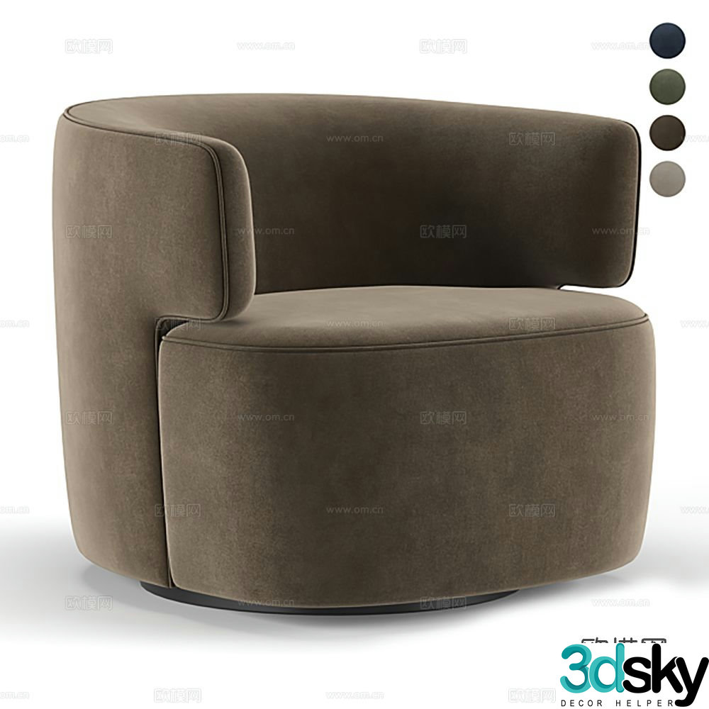Single sofa leisure sofa 3d model