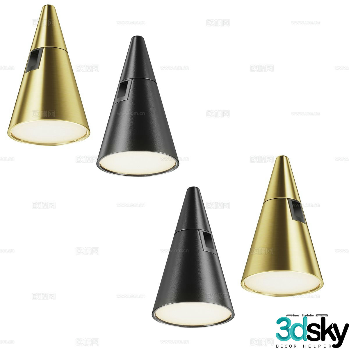 Surface mounted downlight spotlight magnetic light 3D model