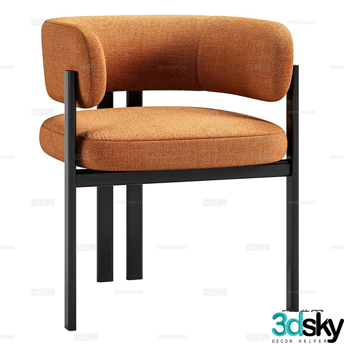 Modern chair dining chair 3d model