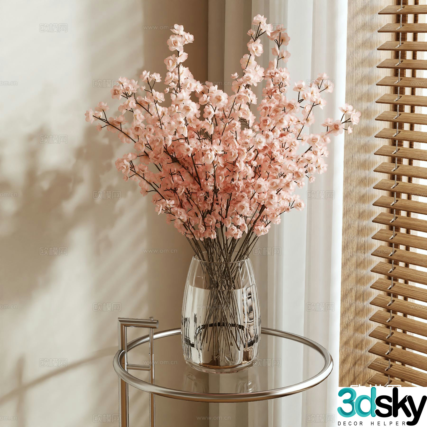 vase floristry flower flower arrangement 3d model