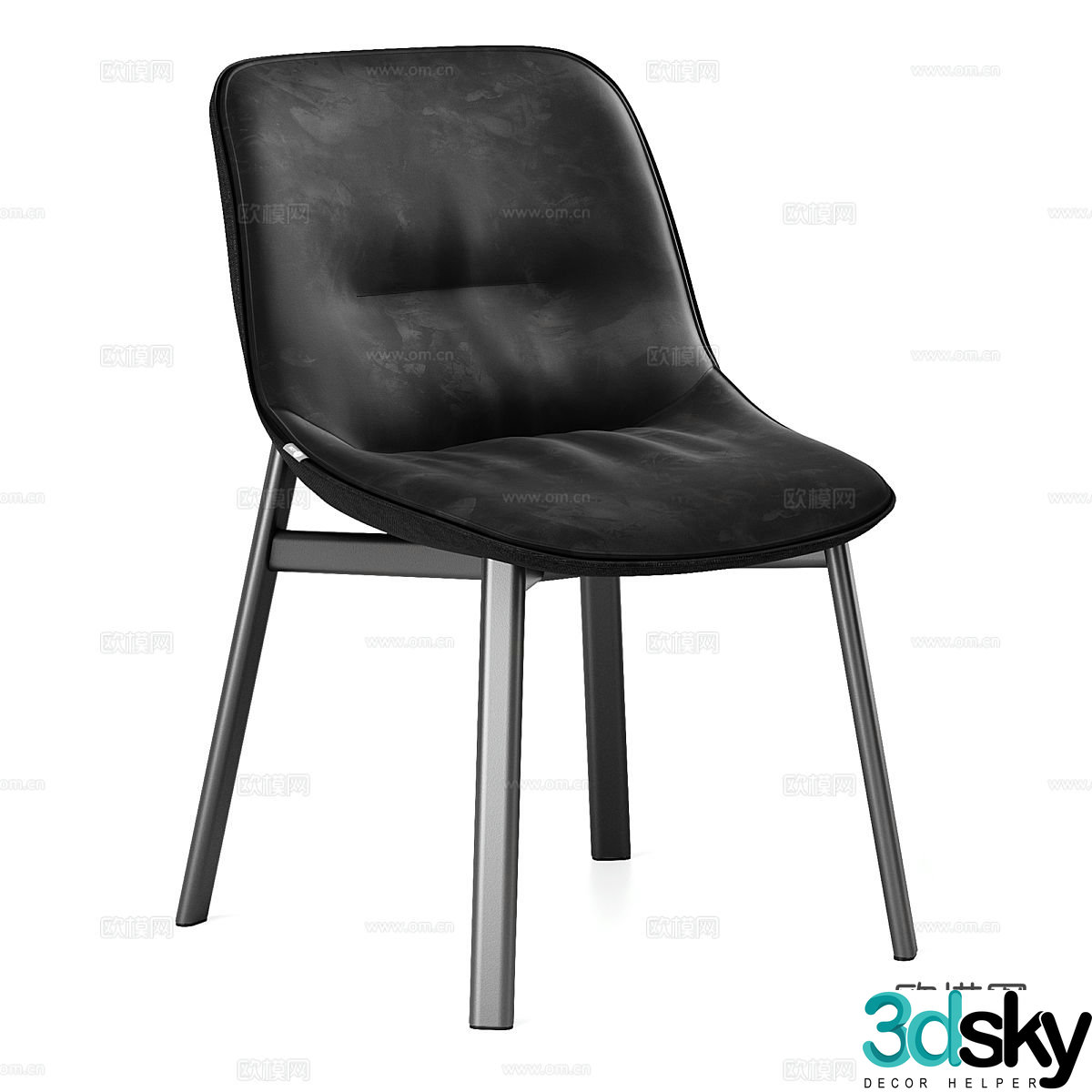 Modern simple single chair chair 3d model