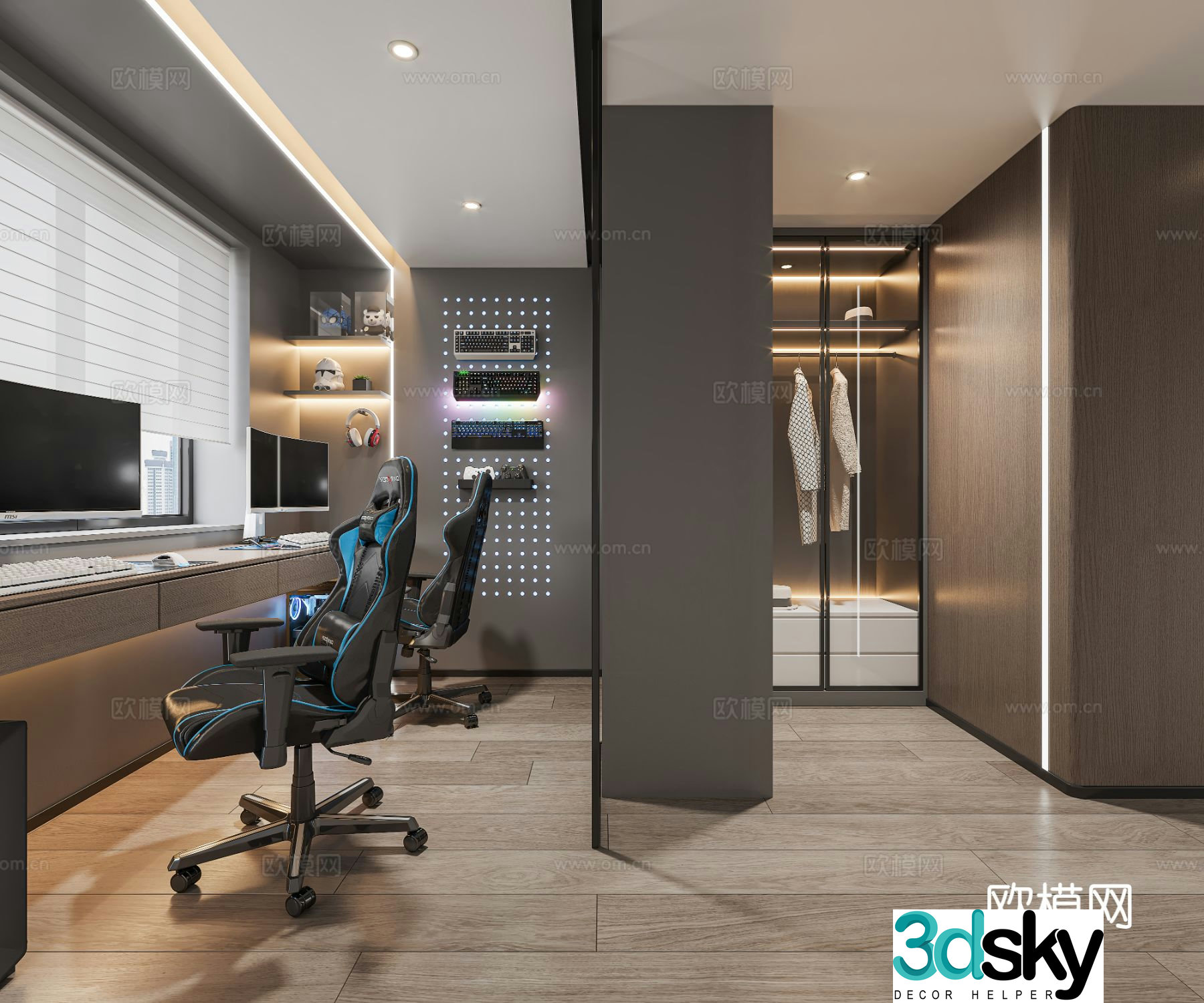 Modern eSports room eSports room 3D model