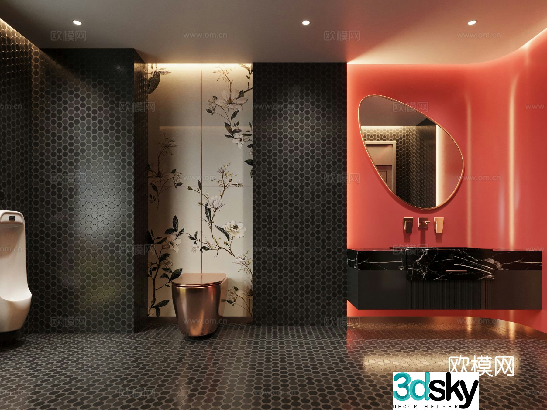 Modern bathroom bathroom 3d model