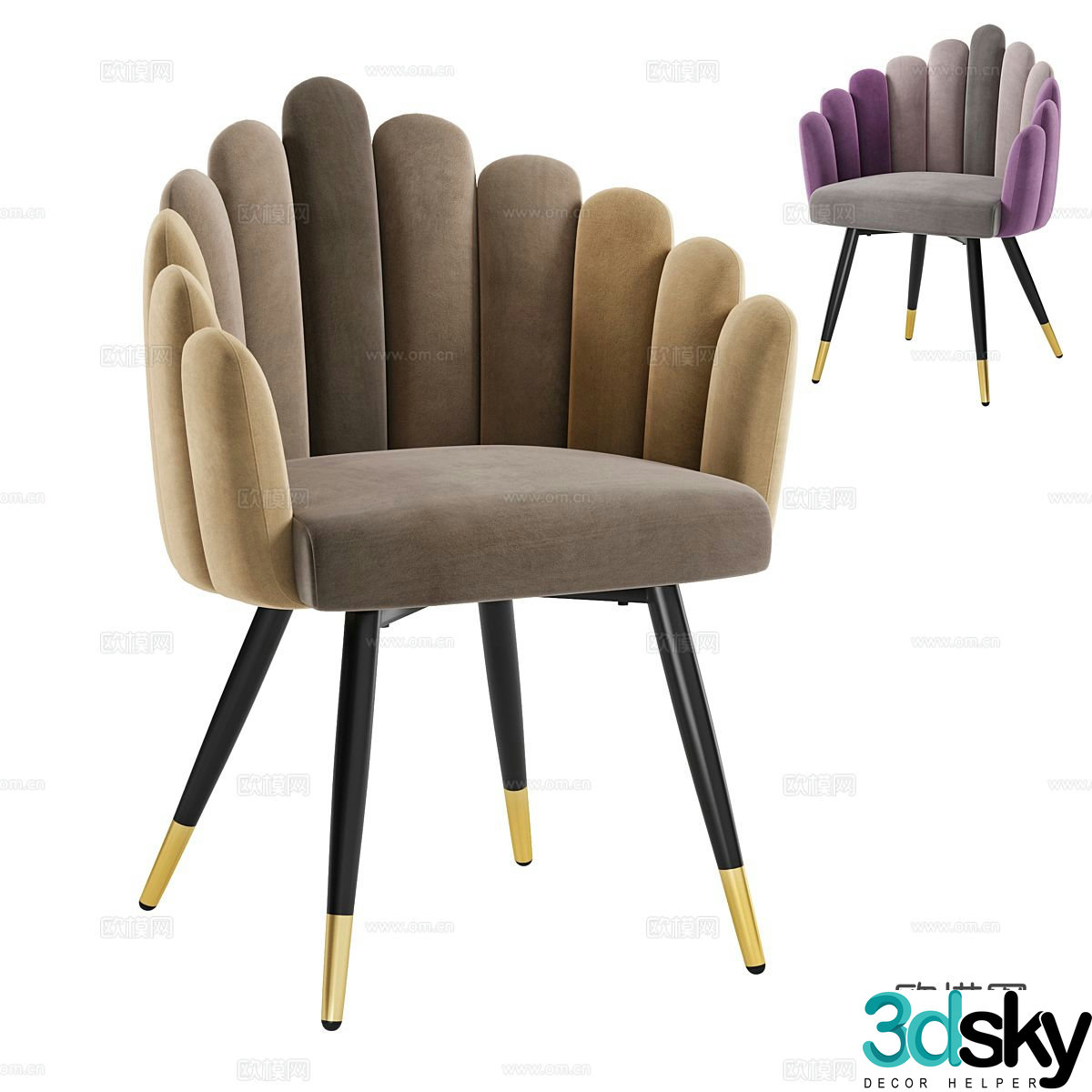 Italian chair dining chair 3d model