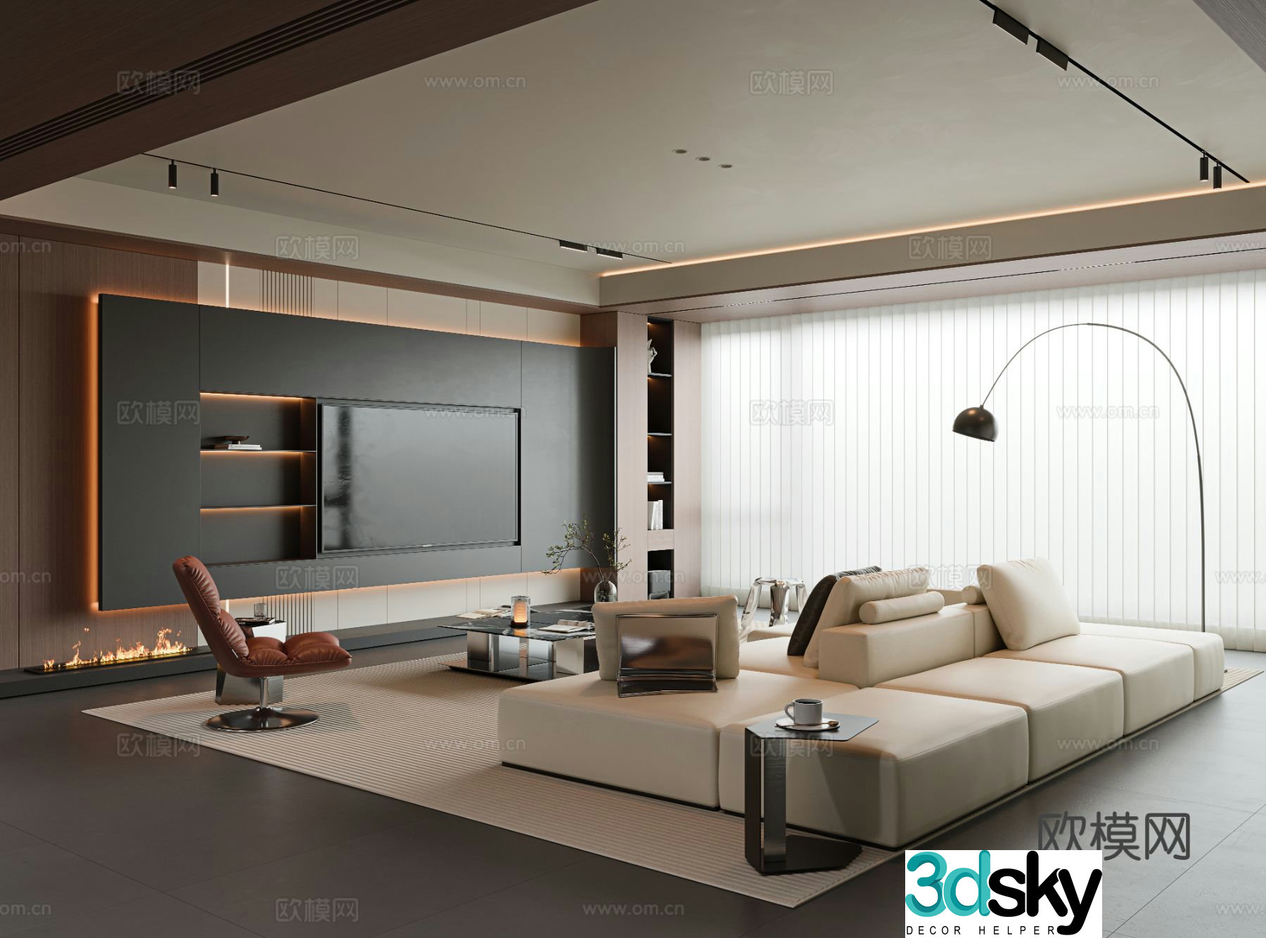 Italian living room 3d model